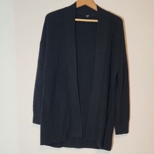 Lululemon Black Wool Blend Open Front Cardigan sz 4 Oversized or  sz M